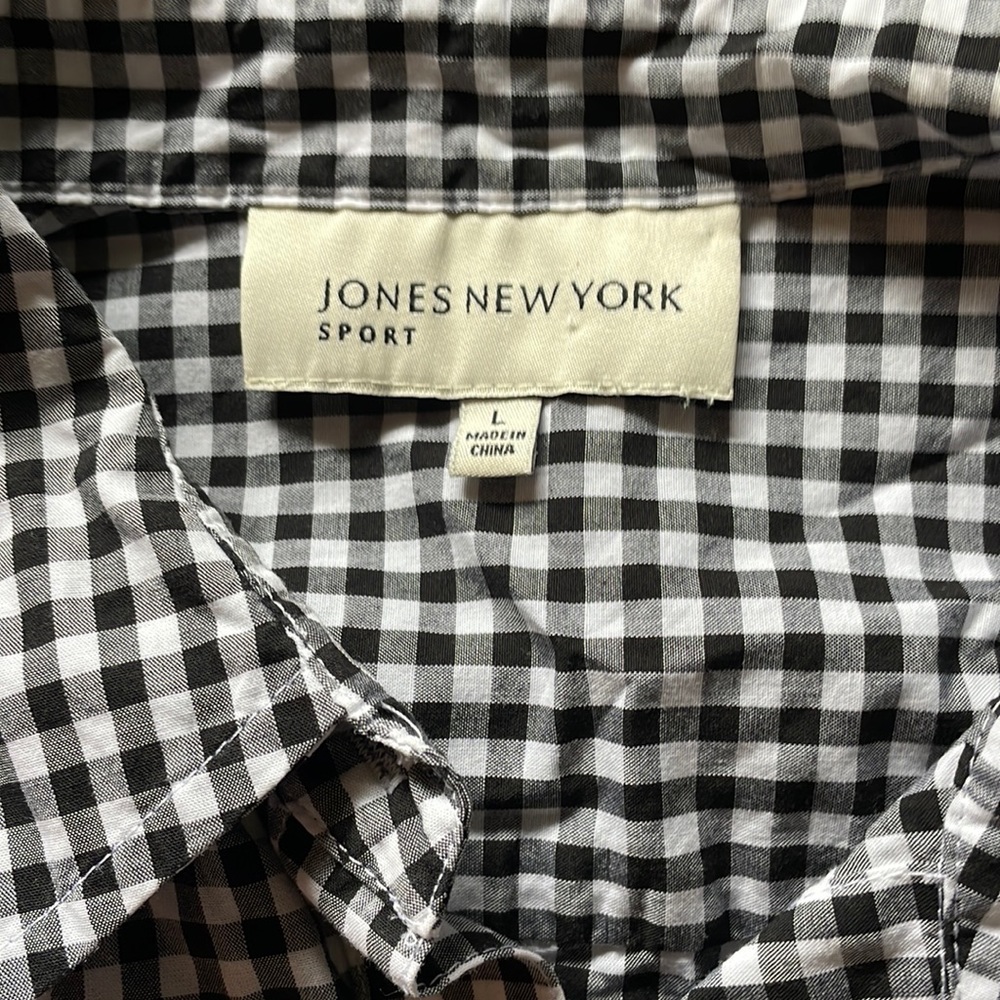Jones New York Sport Gingham Sleeveless Tank